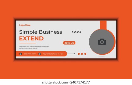 Creative simple Business web banner templet design