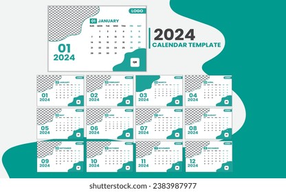 creative and simple calendar template design.