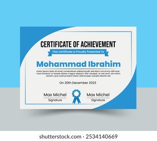 Creative And Simple Certificate Design Template