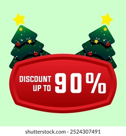 Creative simple  christmas sales background discount christmas big sale