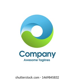 creative simple circle innovation color logo  concept