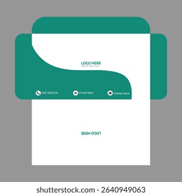 Creative simple and clean high quality envelope design  
