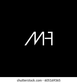 Creative simple connected  elegant  fashion brand black and white color  MH HM M initial based letter icon logo