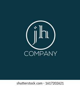 Creative simple connected elegant industrial brands JH J H initial based letter icon logo
