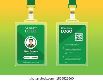 Creative simple corporate id card design concept suitable for a company card, print, digital, id card, identity card, and other purpose  