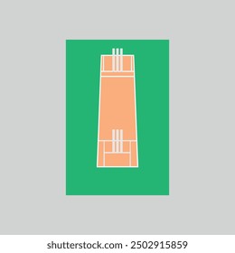A creative simple cricket pitch design