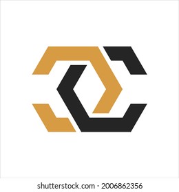 creative simple design logo initial dc