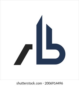 creative simple design logo initial AB building