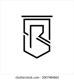 creative simple design logo initial SR