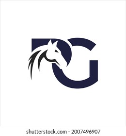 creative simple design logo initial rg 