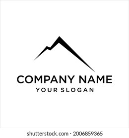 creative simple design logo mountain