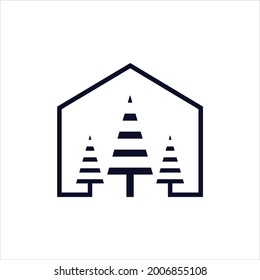 creative simple design logo pine estate