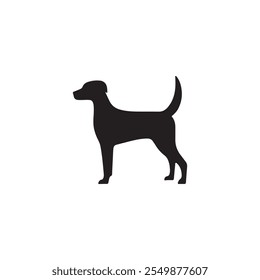 Creative simple Dog silhouette vector Style with white background