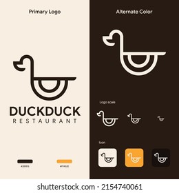 creative simple duck logo concept