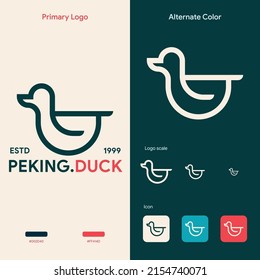 creative simple duck logo concept