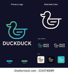 creative simple duck logo concept