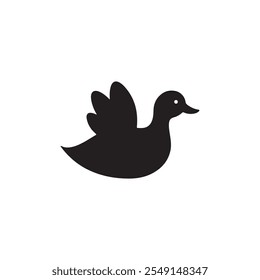 Creative simple Duck silhouette vector Style with white background