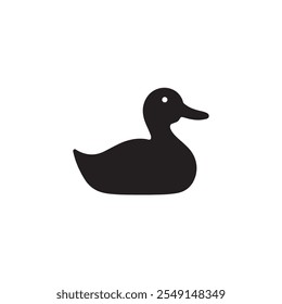 Creative simple Duck silhouette vector Style with white background