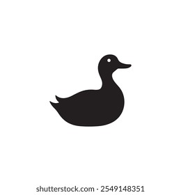 Creative simple Duck silhouette vector Style with white background