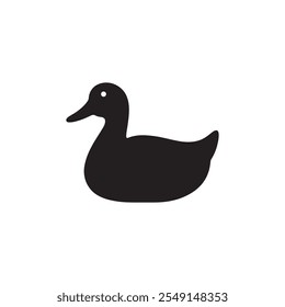 Creative simple Duck silhouette vector Style with white background