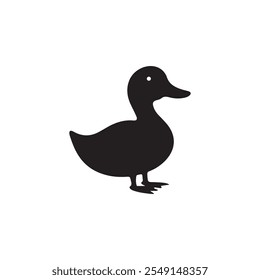 Creative simple Duck silhouette vector Style with white background