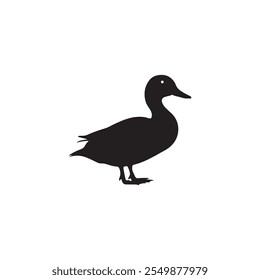 Creative simple Duck silhouette vector Style with white background