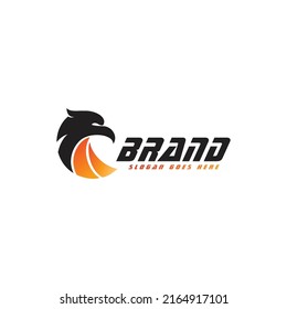 creative simple eagle logo design, hawk logo ideas great for use company, business freight brokers logo delivery con vector template emblems