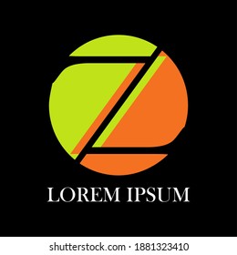 Creative, simple and elegant Initial letter Z in circle logo template in flat design monogram illustration