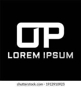 Creative, simple and elegant Initial letter OP logo template in flat design monogram illustration