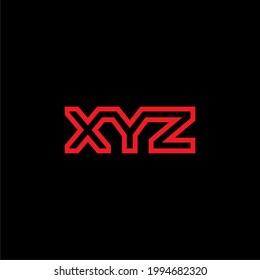 Creative, simple and elegant Initial letter XYZ logo template in flat design monogram illustration