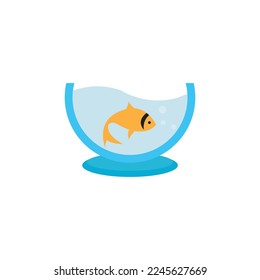 Creative simple fish aquarium logo design