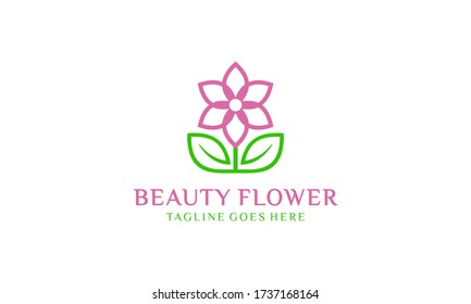 Flor creativa y simple para el diseño del logo vector editable