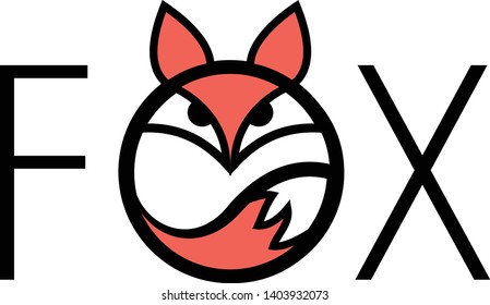 Creative simple fox Animal logo 