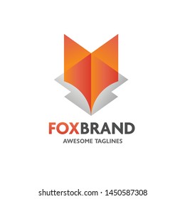 creative simple fox head logo vector concept