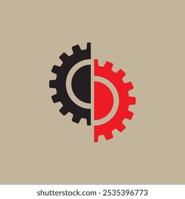 Diseño de logotipo de engranaje simple creativo. Vector de engranajes y engranajes. Signo de diseño de trabajo de máquina industria moderna logotipo de la empresa ilustración de icono