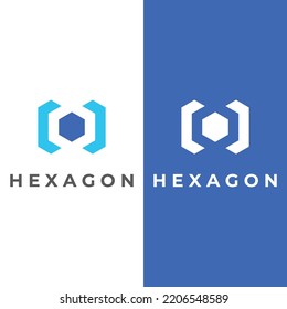 Creative simple geometric cube or hexagon box logo. Logo for technology, media and shipping services.