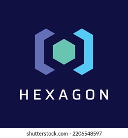 Creative simple geometric cube or hexagon box logo. Logo for technology, media and shipping services.