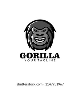 Creative Simple Gorilla Logo Design Stock Vector (Royalty Free ...