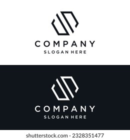 Logotipo creativo y simple de caja hexagonal o logotipo geométrico de cubo geométrico. Logo para negocios, empresa, red, tecnología.