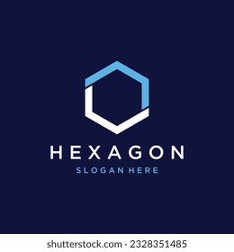 Creative and simple hexagon box logo or geometric cube geometric logo. Logo for business, company, network,technology.