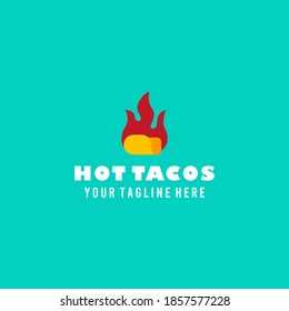 Creative simple hot taco logo design
