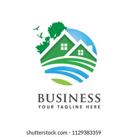 creative and simple house logo vector