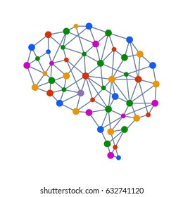 Creative simple human brain - stock vector