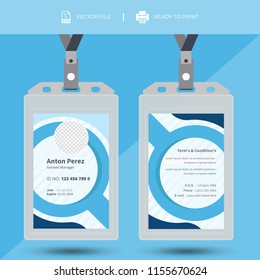 Diseño de tarjeta de identificación simple creativa Para su seguridad. Plantilla de vector 