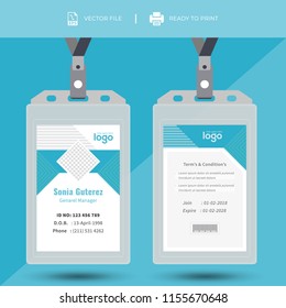 creative simple id card design you stock vector royalty free simple id card template