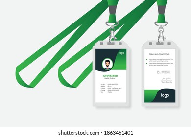 Creative Simple Id Card Design Vector Template