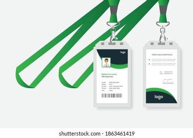 Plantilla de vector de diseño de tarjeta de identificación simple creativa