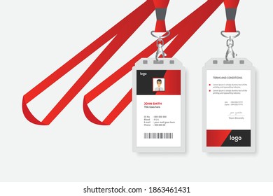Plantilla de vector de diseño de tarjeta de identificación simple creativa