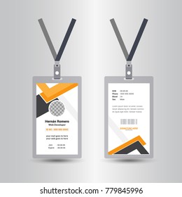 creative simple red id card design stock vector royalty free simple id card template