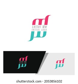 creative and simple initial letter MW or WM logo